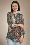 Lizzy Top - Teal Snake