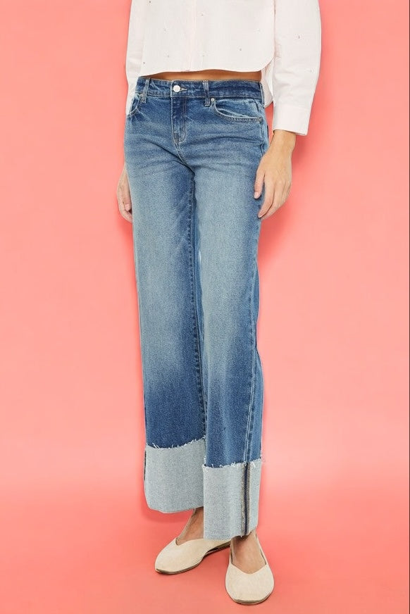 Mid Rise Wide Flare Jeans KC02