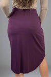 Tulip Hem Skirt - Eggplant