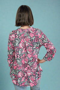 Lizzy Top - Charcoal Pink