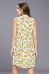 Floral Dress With Pockets - Beige