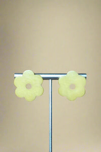 Retro Bloom Studs - Chartreuse