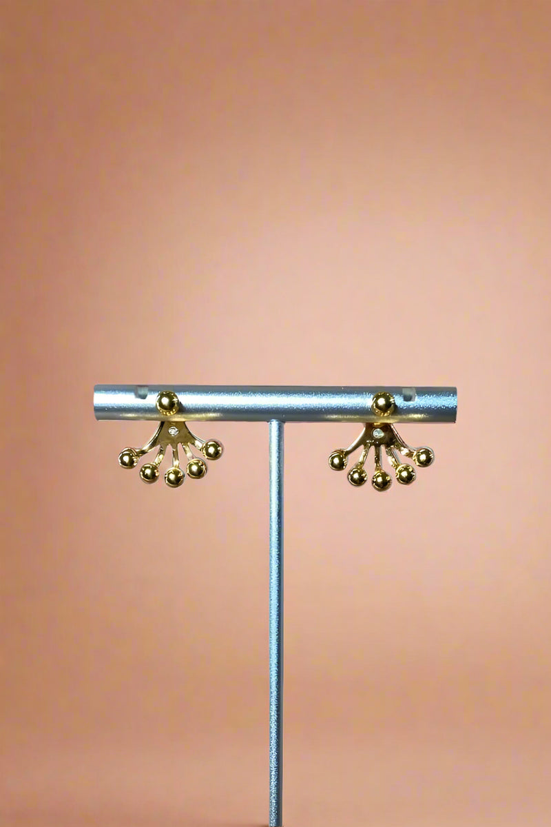 Cute Ball Ear Jacket 18K Gold