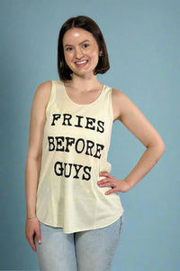 Fries Before Guys Tank - White