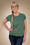 Gwen Cabbage Hem Tee Bamboo Green