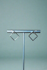 Cute Square Ear Jacket Silver