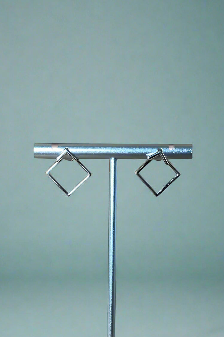Cute Square Ear Jacket Silver