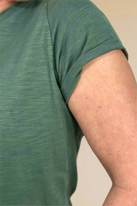 Gwen Cabbage Hem Tee Bamboo Green