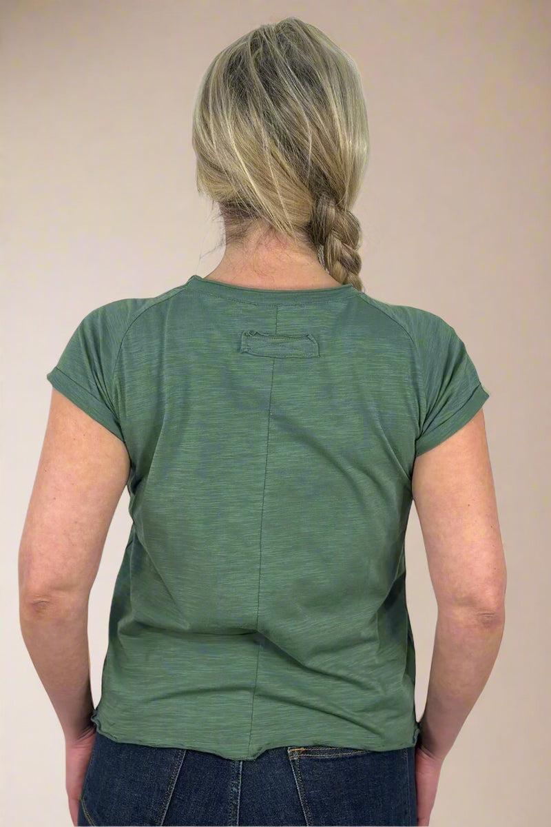 Gwen Cabbage Hem Tee Bamboo Green