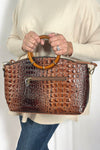 Phoebe Faux Crocodile Tote