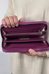 Sandy Pleated Wallet Purple