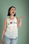 Peace Love Fashion Tank - White