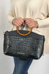 Phoebe Faux Crocodile Tote
