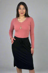 Tulip Hem Skirt - Black
