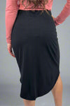 Tulip Hem Skirt - Black