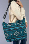 Western Weekend Tote - Teal