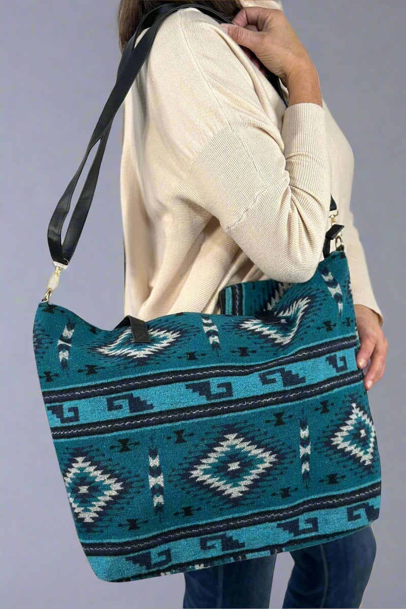 Western Weekend Tote - Teal