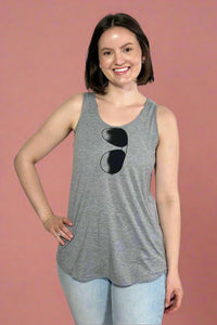 Sunglasses Tank Top - Grey