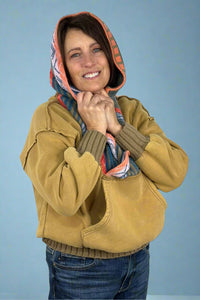 Multi Color Hoodie - Camel