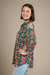 Lizzy Top - Teal Snake