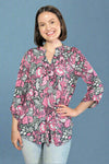 Lizzy Top - Charcoal Pink