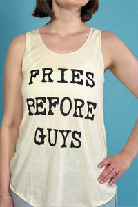 Fries Before Guys Tank - White