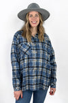 Laura Plaid Washed Flannel Blue