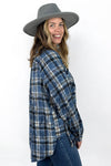 Laura Plaid Washed Flannel Blue