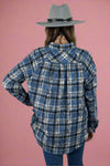 Laura Plaid Washed Flannel Blue