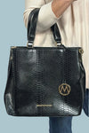 Beryl Snake Embossed Tote Bag