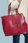 Beryl Snake Embossed Tote Bag