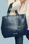 Beryl Snake Embossed Tote Bag