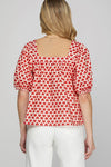Short Sleeve Puff Heart Top
