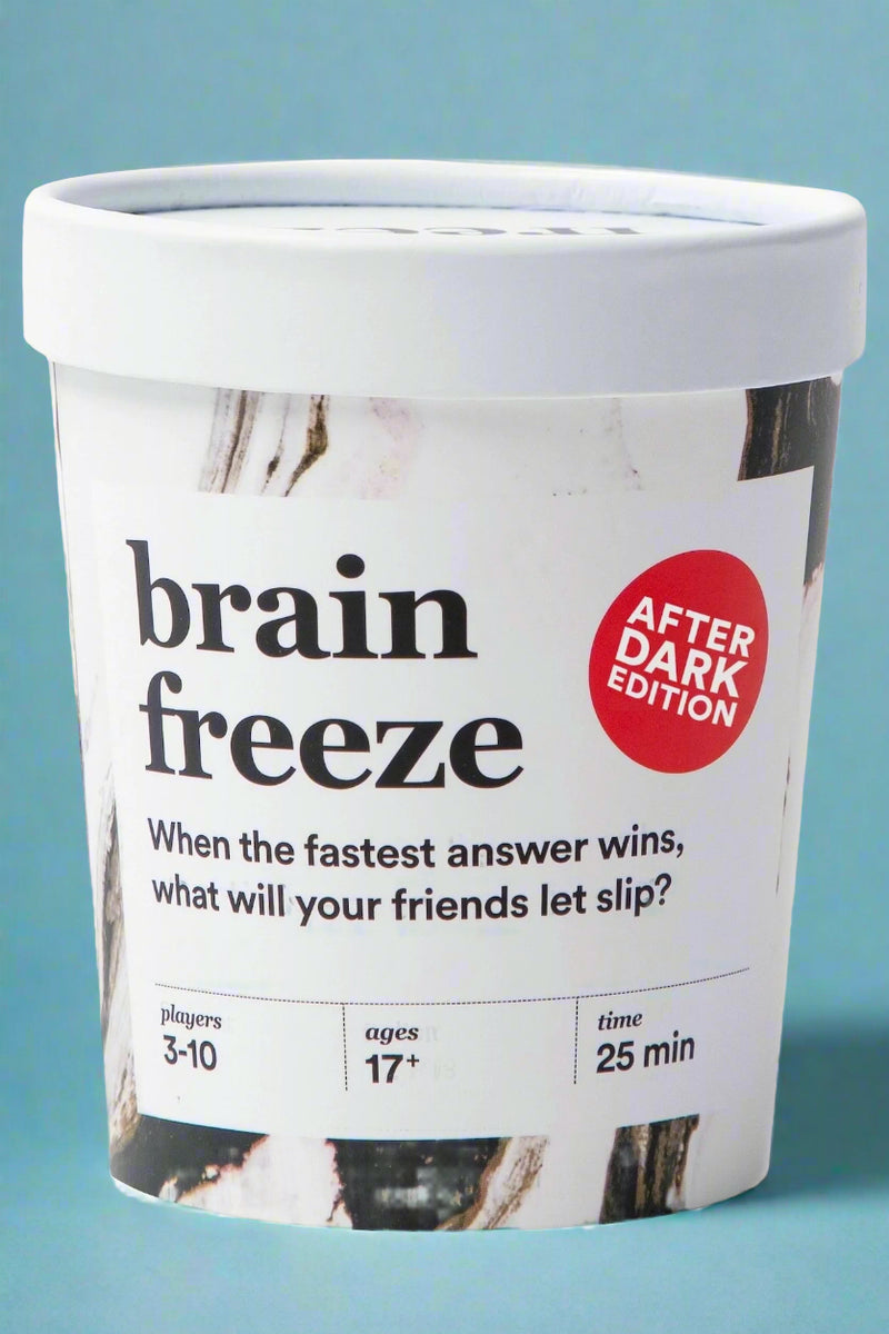 An adult party game called Brain Freeze - After Dark Edition.