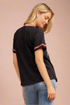 Scandinavian Inspired Embroidered Top Black