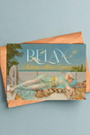 A card with a classical painting with the words "Relax Nothing is Under Control"