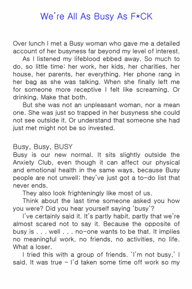 Busy As F*ck