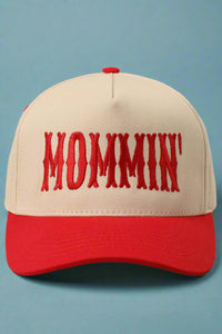 MOMMIN' Two-Tone Trucker Hat - Red