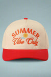 Summer Vibe Only Two-Tone Trucker Hat - Red