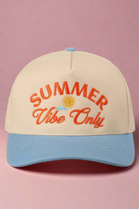 Summer Vibe Only Two-Tone Trucker Hat - Blue