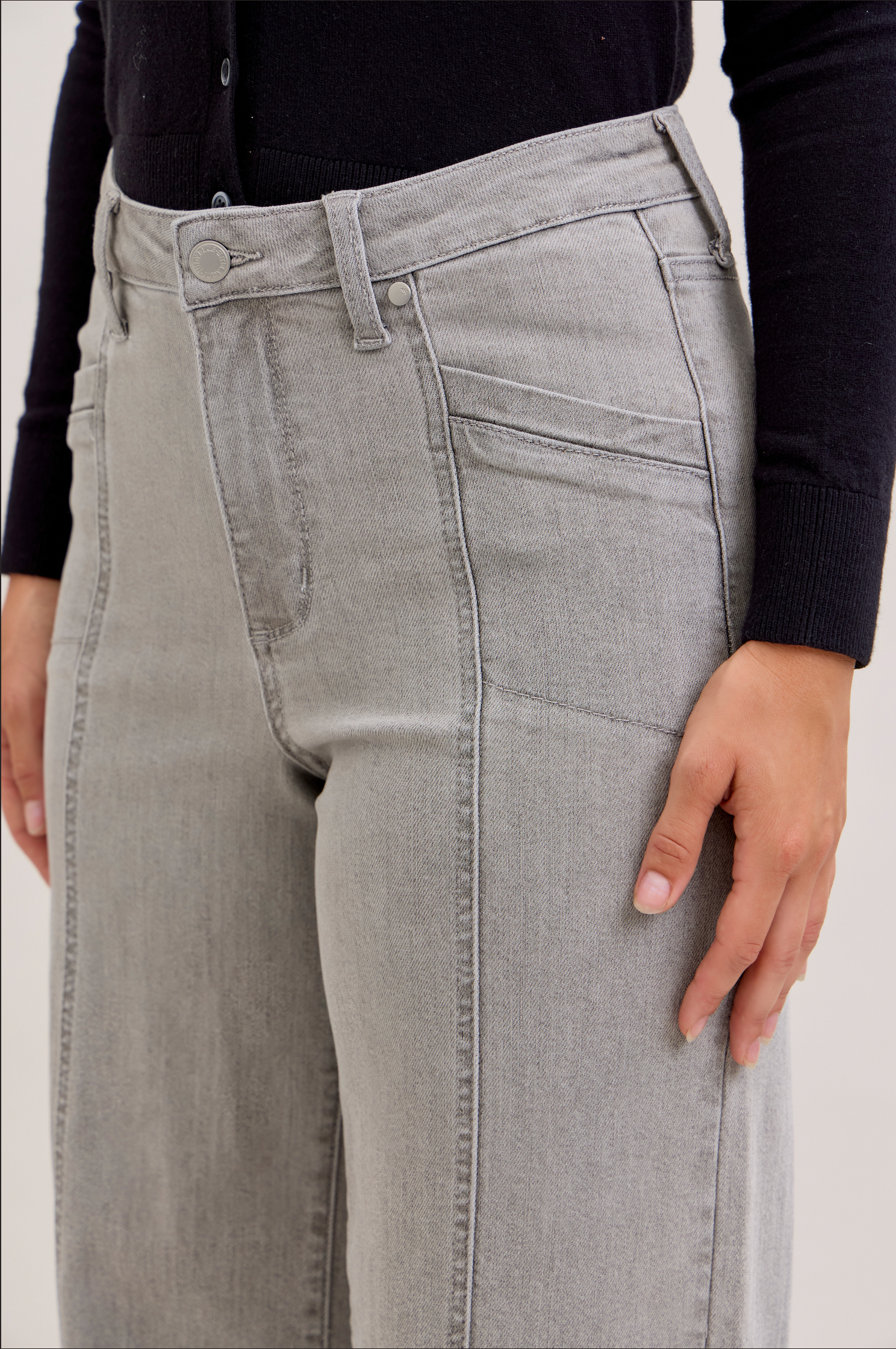High Waist Retro Wide Grey - JB167