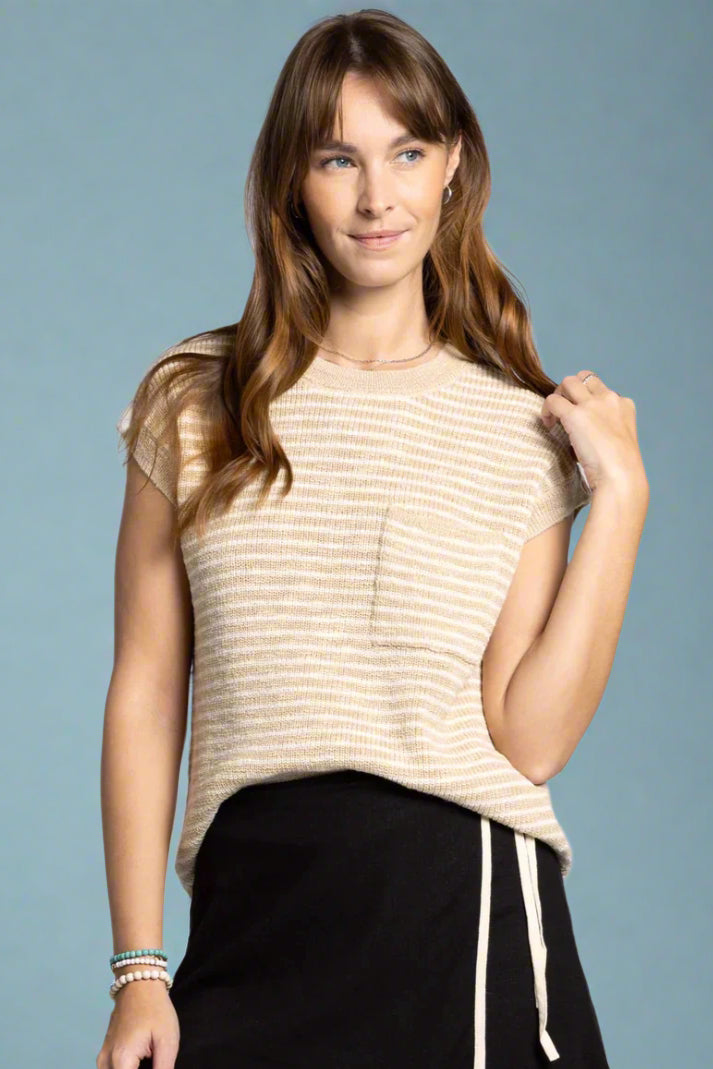 Andie Top - Beige Ivory