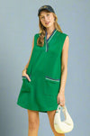 Sleeveless Ruffle Dress - Kelly Green