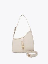 Havana Asymmetrical Shoulder Bag - Bone