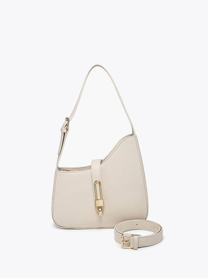 Havana Asymmetrical Shoulder Bag - Bone
