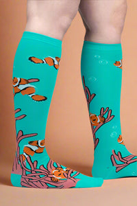 Knee High Sock - Friends with Benefish