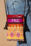 Hand-Painted Genuine Leather Crossbody - Charlotte