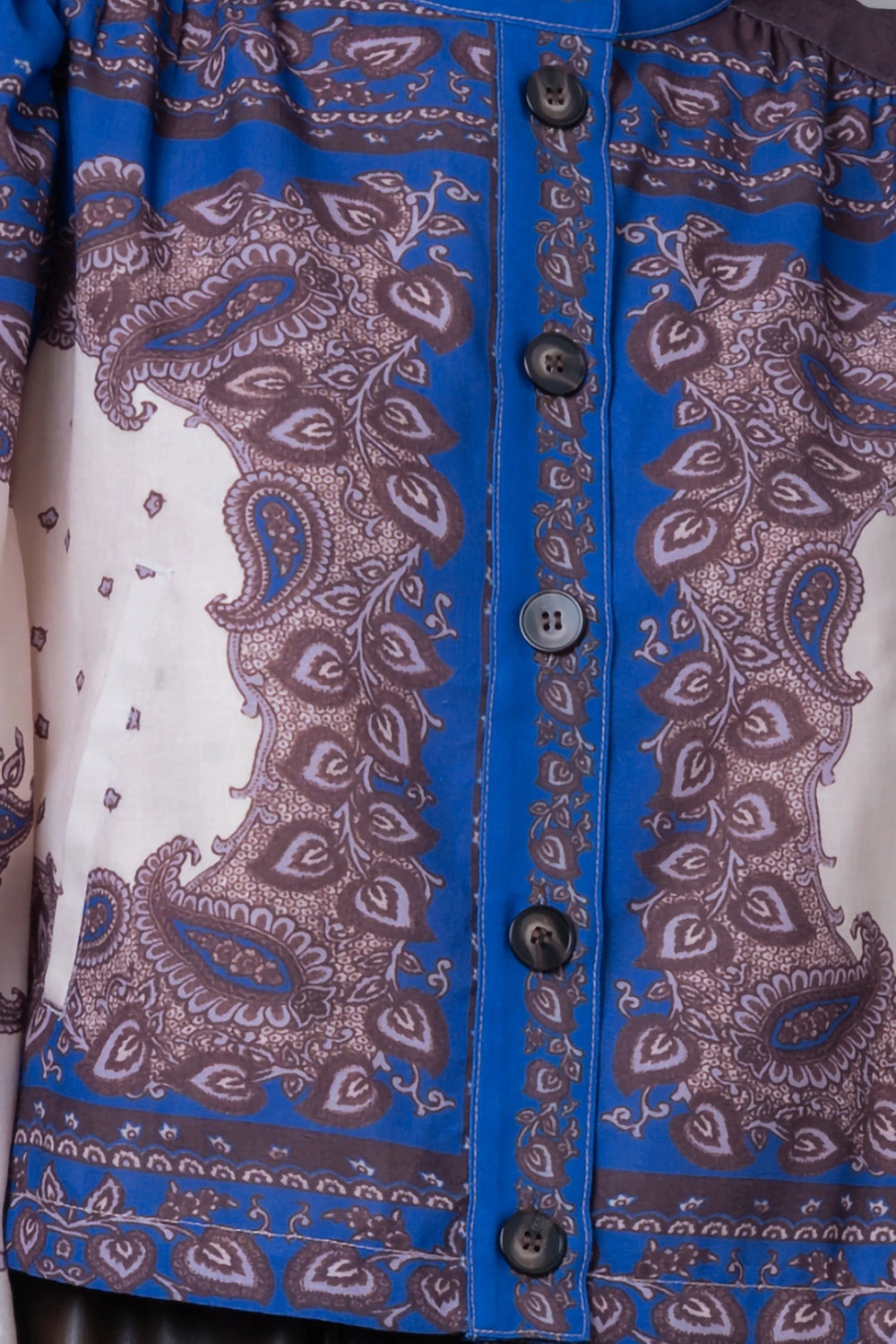 Printed Long Sleeve Jacket - Blue