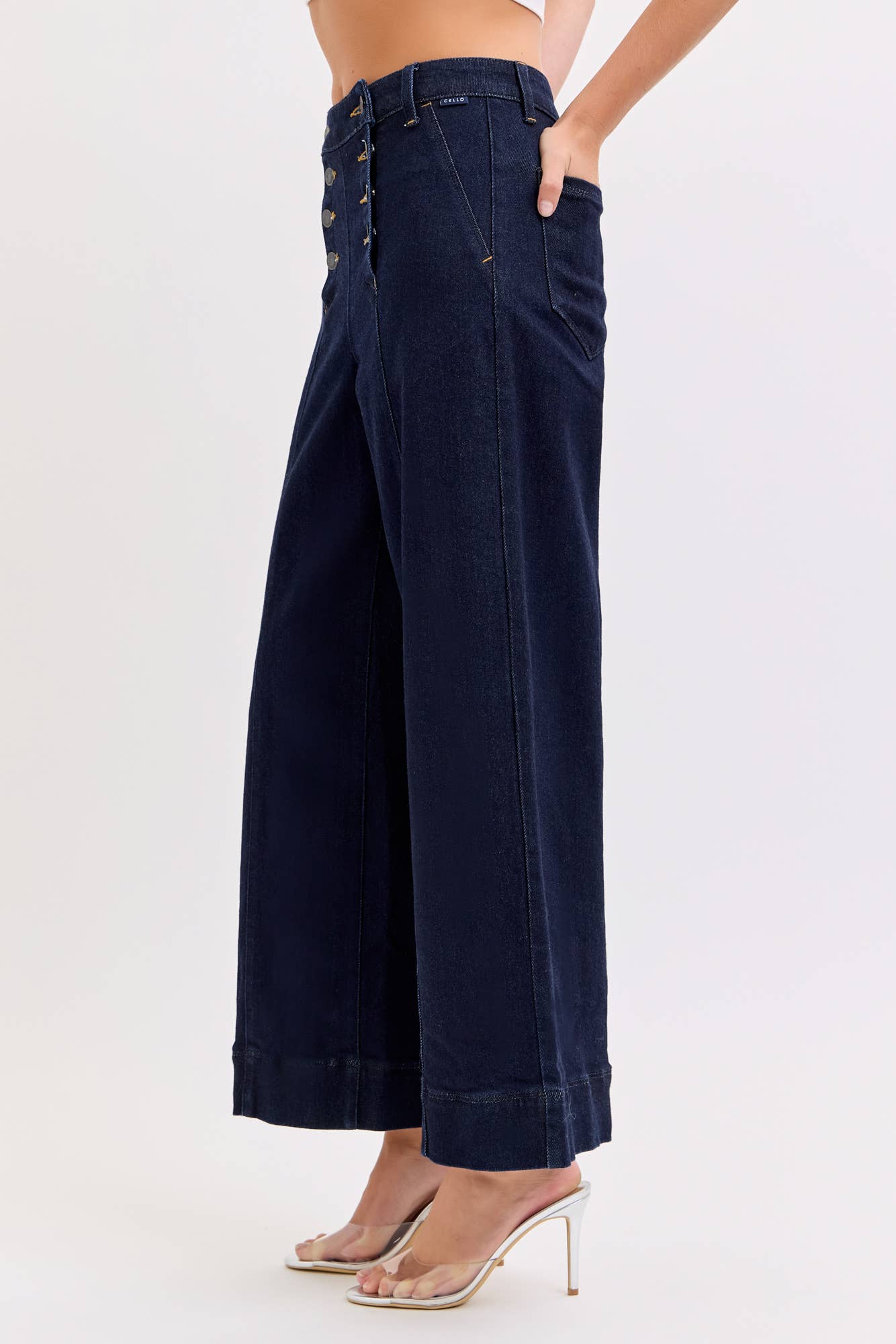 High Rise Sailor Wide Leg Crop C270