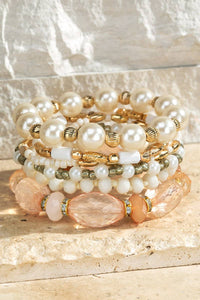 6 Layer Bead Boho Bracelet - Nepal